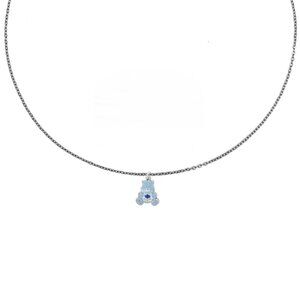 Care Bears "Blue Bear" Silver Charm Necklace